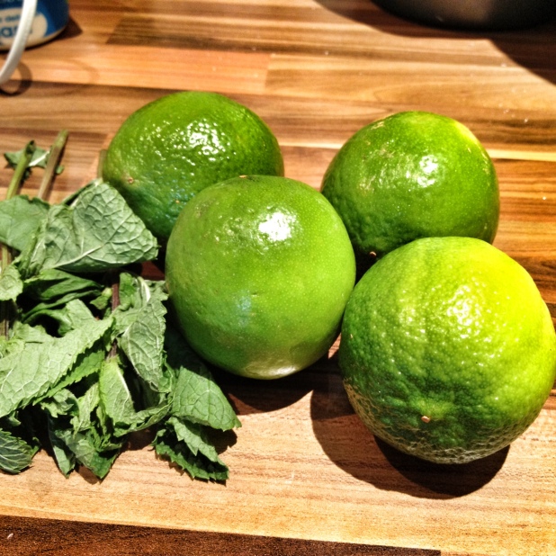 Limes and mint