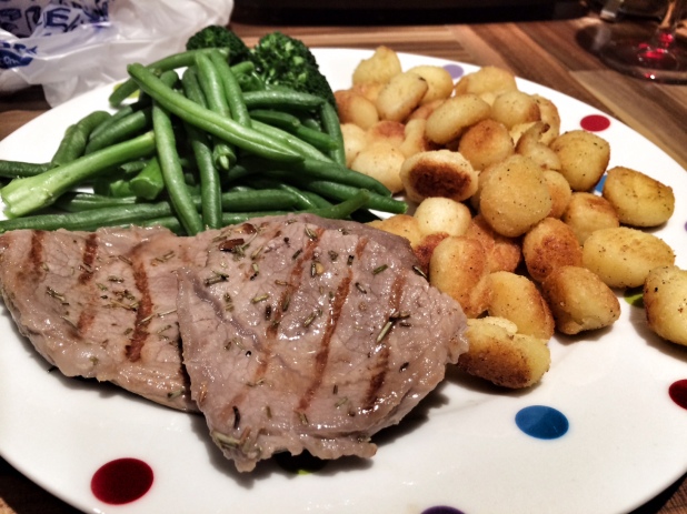 Veal served with gnocchi